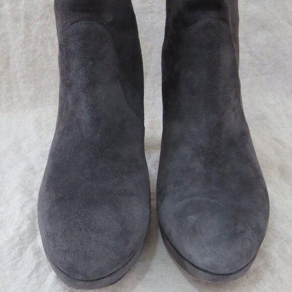 Stuart Weitzman Suede Leather Boots SIZE 8 Gray - Picture 3 of 13